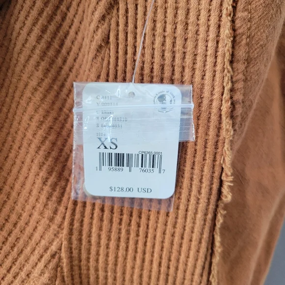 NEW We The Free People Cool & Clean Thermal Waffle Knit Button Down Shirt XS - Picture 10 of 16